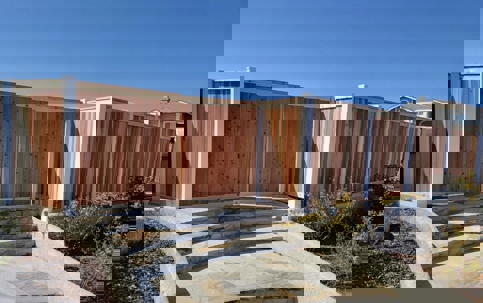 wooden privacy fence